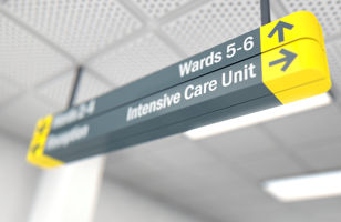 Hospital sign - intensive care unit
