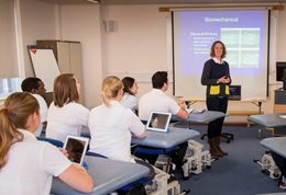 Physiotherapy group in a lecture