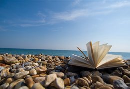 Book on beach