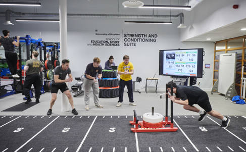 University of Brighton students using the Strength and Condition Suite