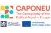 CAPONEU political novel cartography logo with EU UKRI logos
