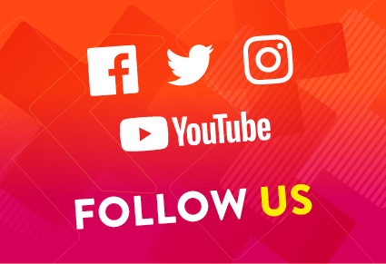 Social media Follow us graphic image